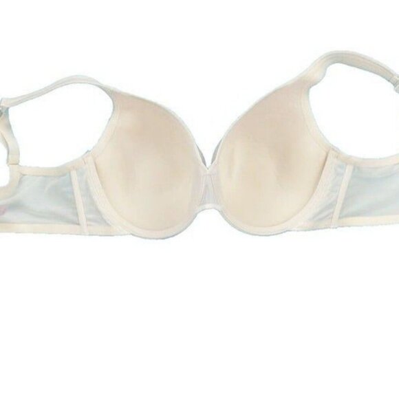 Cacique Lane Bryant Womens Bra Smooth Satin Full Coverage 46DDD Ivory Bisque - Picture 5 of 8